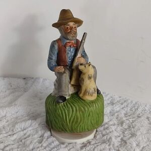 Vtg. Sankyo Japan Ceramic Musical Figurine